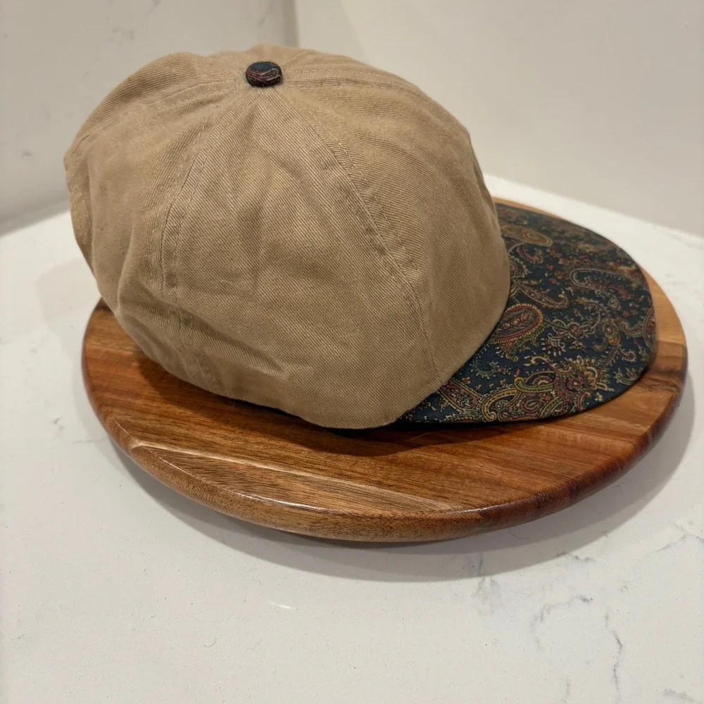 Vintage Penn State Hat Mens OSFA Tan Paisley Brim College Football VTG 90s